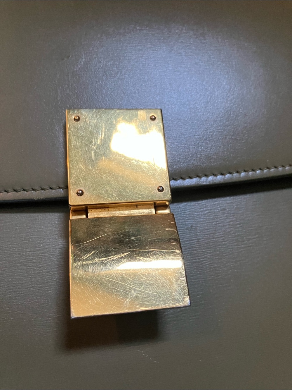 Celine Classic Box in Olive Green - Picture 9 of 15
